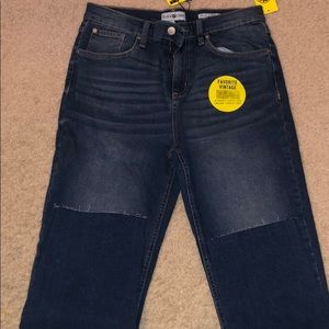 High Waisted Denim Crop Denim